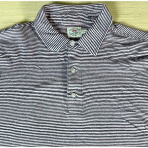 Faherty Men's Polo Shirt Striped Salt Washed Size Medium